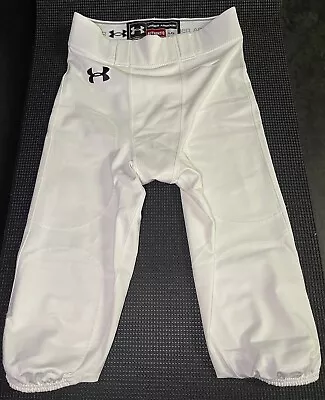 Under Armour Mens Football Pants White (100) Adult LARGE (no Pads No Belt) • $22.99