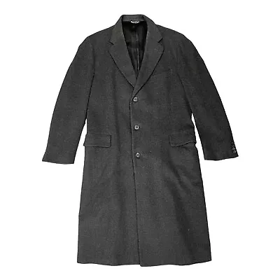 Vintage Mark Shale Cashmere Wool Overcoat Mens 44 Water Resistant Long Coat • $84.95