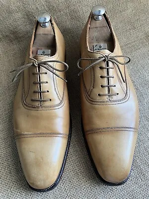Polo Ralph Lauren X Crockett & Jones Bronze Leather Cap Toe Oxford Shoes US 10 D • $220