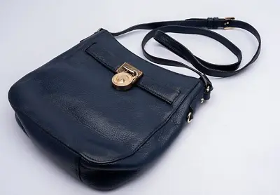 Michael Kors Blue Pebbled Leather Hamilton Crossbody Purse - Used • $35