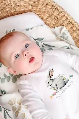 £8.99 • Buy Personalised My First Easter White Buny L Babygrow L Bodysuit L Vest