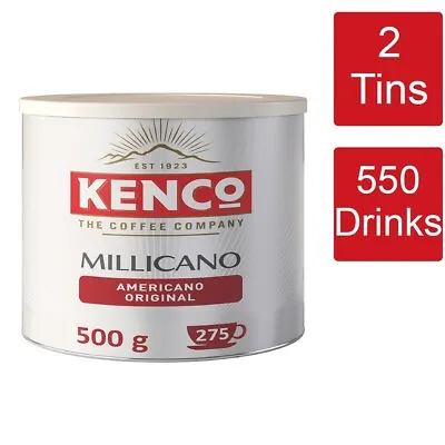 Kenco Millicano Americano Original Instant Coffee Tin 2 X 500g - 550 Servings • £41.99