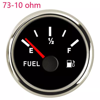 52MM 73-10 Ohms Black Fuel Level Gauge For Car Truck Marine UTV 12/24V USA STOCK • $24.65