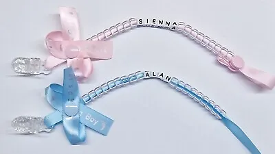 Personalised Dummy Clip. Any Name. Any Colour. Plastic Metal Clip • £3.10