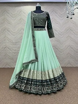 Indian Wedding New Designer Georgette Lehenga Choli With Party Wear Dupatta • $36