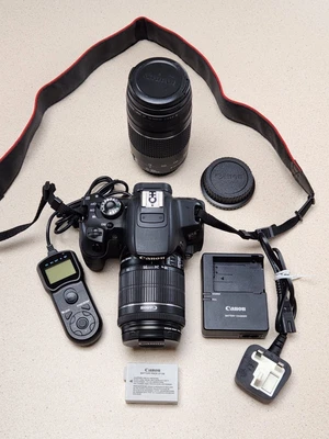 £375 • Buy Canon EOS Rebel T4i (650D) 18.0 MP Digital SLR Camera - Black With Two Lenses.