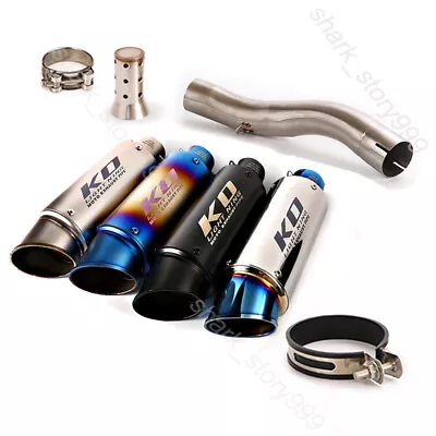 Slip On For Kawasaki Ninja ZX10R 2004-2005 Exhaust Mid Tail Pipe Muffler System • $141.11