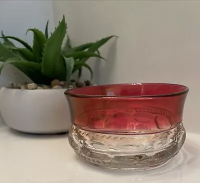 Set Of 10-Vintage Tiffin Kings Crown Ruby Red Flashed Thumbprint 4  Finger Bowl • $35