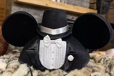 Disney Parks Mickey Ears Wedding Groom Tuxedo Black And White • $30