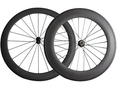 700C Carbon Road Track Wheelset V Brake 38mm 50mm 60mm 88mm  Clincher Tubeless • $468