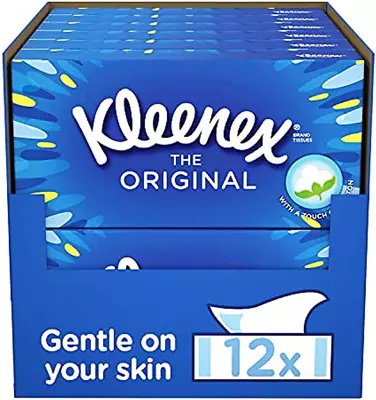 Kleenex Original Facial Tissues - Pack Of 12 Tissue Boxes - Soft Tissues For Ev • £20.04
