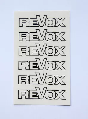 6 X For REVOX Metal Reel To Reel Tape Stickers - Printed BLACK - Very RARE  • $10.90