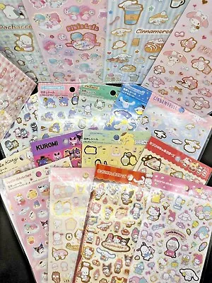 Sanrio Foil Stamping Stickers  Hello Kitty Kuromi My Melody Cinamoroll Etc • $3