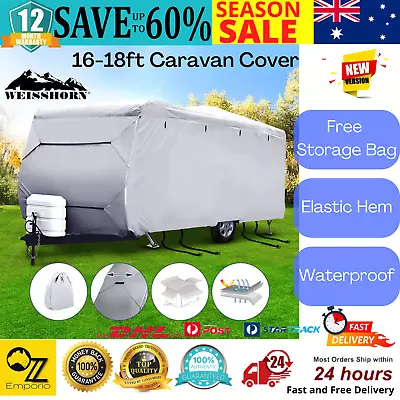 16Ft 17Ft 18Ft Caravan Campervan Cover Pop Top Waterproof Heavy Duty Camper Van • $128.35