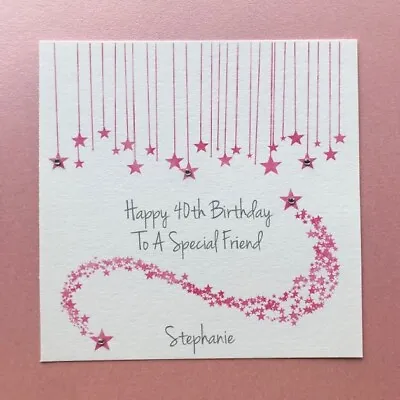 Personalised Birthday Card - Friend Sister Daughter Mum Female 60 65th 70th 75th • £2.95