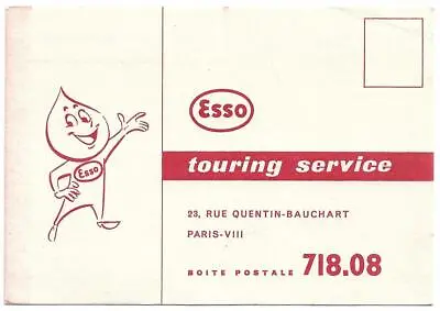 £15 • Buy ESSO 1960's TOURING SERVICE POSTCARD France Oil Drop Man Picture - E154