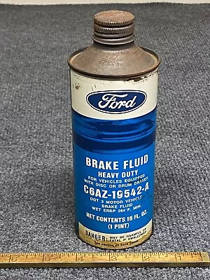 Vintage NOS Ford Cone Top Brake Fluid Can Full Dated 1974 • $44