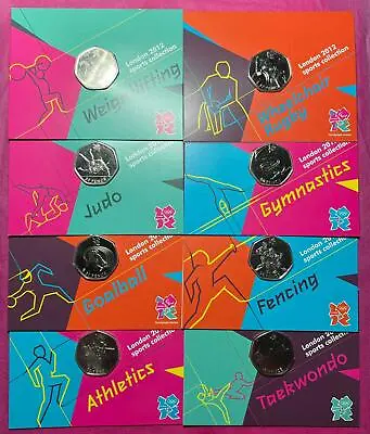 2012 London Olympics 50p Various Designs Available - Carded • £64.95