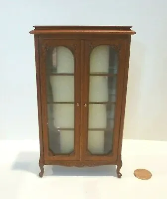 Bespaq Dollhouse Miniature  Portsmouth  Awards Cabinet 3599nwn New Walnut Finish • $59.50