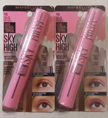 Maybelline Lash Sensational Sky High Washable Mascara Pink Air 795. Lot Of 2 • $12.60