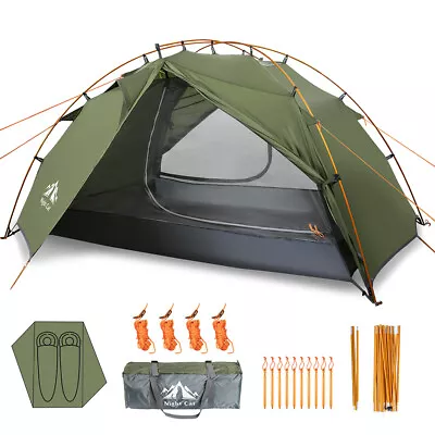 Night Cat UV Protection Waterproof Tent 2 Person Travel Tent Hiking Shelter 2024 • £99.98