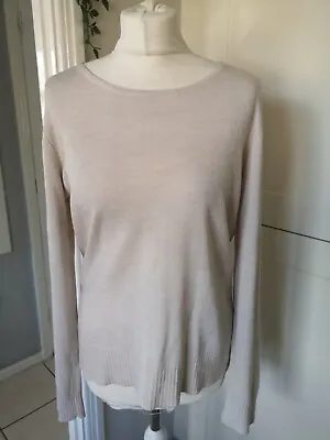 $7.34 • Buy TU - Ladies Size 16 Autumn Winter Long Sleeved Thin Cream Jumper Excellent Condi