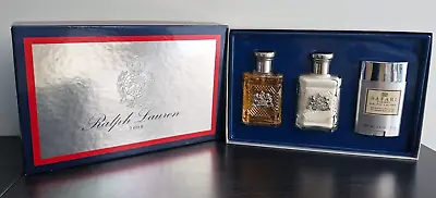 Vintage Ralph Lauren Safari Aftershave Gift Set 2000 75ml X 3 • £64.99