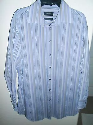 Claiborne Mens Cotton WRINKLE FREE Longsleeve Button Down Shirt SIZE L FREE SHIP • $16.99