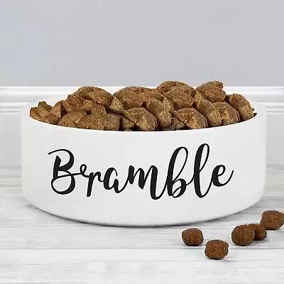 Personalised Any Name 14cm Medium White Pet Bowl • £22.95