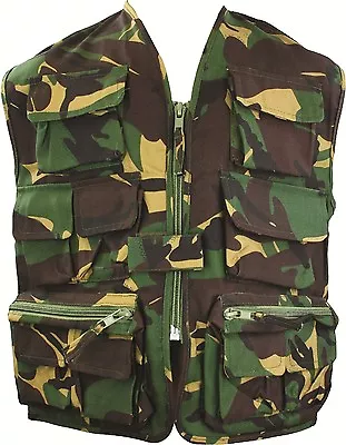 Kids Unlined Vest British DPM - Camo Action Paintball Army Uniform Fancy Dress • $44.29