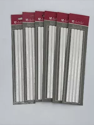 Lot Of 6 ~ Daltile Bright White GLOSS 1/2 In X 12  Jolly Ceramic Wall Trim Tile • $44.99