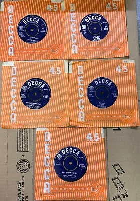 5-Decca 45s Vinyl-Pj Proby/Dave Berry/CrispianStPeters/‎Paul&Barry/Ryan/Karl Den • £20
