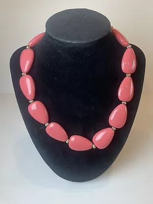 Vintage Large Coral Pink Necklace  • $12