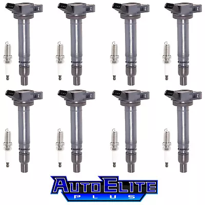 Set Of 8 Ignition Coil UF587 & Iridium TT Spark Plug For Lexus Toyota V8 • $105.72