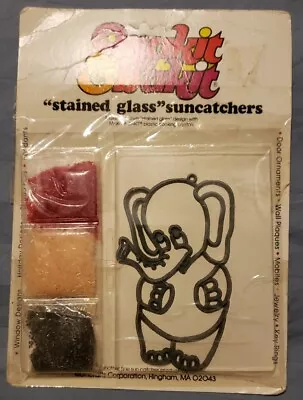 Vintage Elephant Makit Bakit Ornament Suncatcher Form + Baking Crystals Kit • $9.95