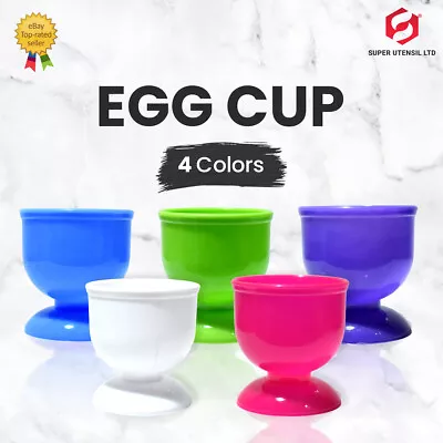 New Egg Cups Breakfast Stand Holders Hard Boiled Kitchen Pack Of 4 In 4 Colour • £5.99