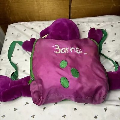 Vintage Barney & Friends Dinosaur Plush Bookbag Bag • $18