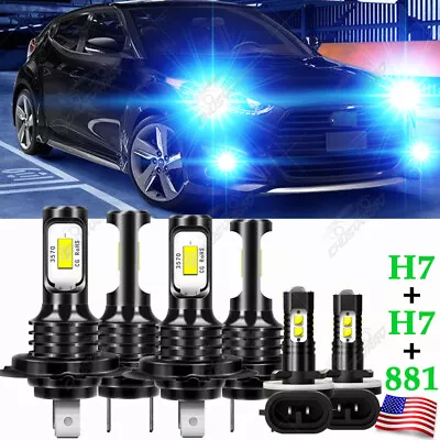 For 2012 2013 2014 2015 2016 2017 Hyundai Veloster LED Headlight FogLight  Bulbs • $38.99