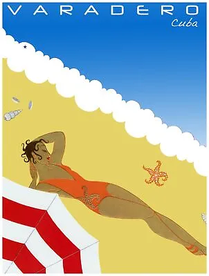 7580.Decoration Poster Print.Home Room Wall Art Design.Varadero Cuban Travel • $57