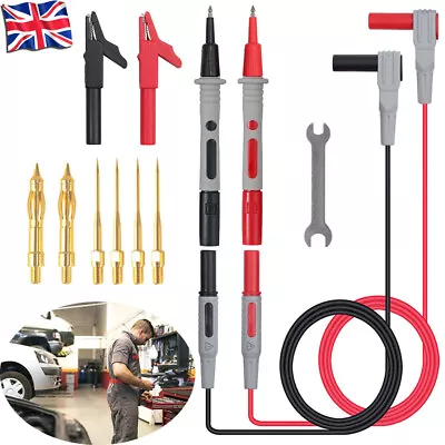 10A Digital Multimeter Test Leads 13in1 Probe Volt Meter Cable Multimeter Lead • £15.99