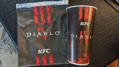 $10 • Buy KFC Diablo IV Promotional Bag And Cup - Used