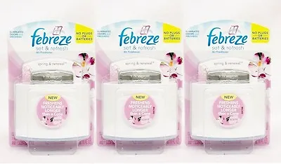 $17.95 • Buy 3 Febreze Set & Refresh SPRING & RENEWAL Air Freshener Refill & Diffuser Kit