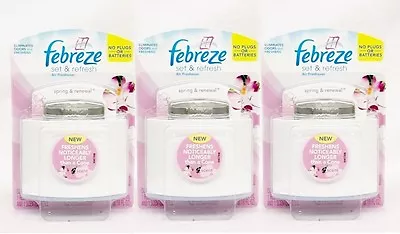 $17.95 • Buy 3 Febreze Set & Refresh SPRING & RENEWAL Air Freshener Refill & Diffuser Kit