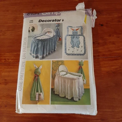 $6.18 • Buy Simplicity 6134 Vintage Baby Bassinet Skirt Liner Comforter Sewing Pattern