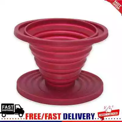 Collapsible Silicone Coffee Dripper Filter Foldable Cone Drip Cup Coffee Maker • £6.62