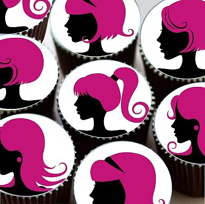 24 Or 15 Pre-cut Hair Stylist Edible Cup Cake Topper Decorations • £3.49