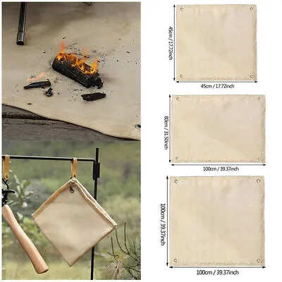 Fireproof Ember Mat Fire Pit Mat BBQ Grill Blanket Protector Deck Patio Lawn NEW • $15.02