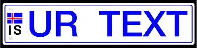 Custom Iceland REFLECTIVE License Plate Tag Reproduction Many Styles Available! • $44