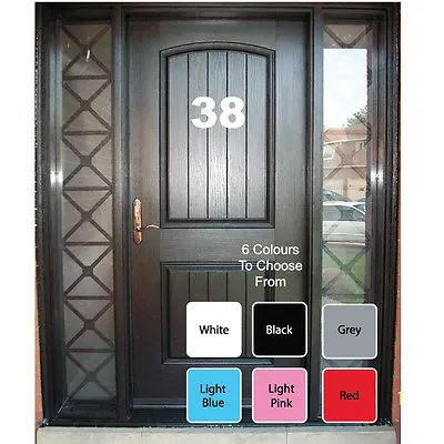 £0.99 • Buy 7  Big House Door Wheelie Bin Numbers Letters Self Adhesive Vinyl Decals Sticker