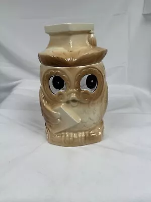 Vintage Scholarly Owl Cookie Jar Made In Japan Teacher Book Pencil Eyeglasses • $39.95